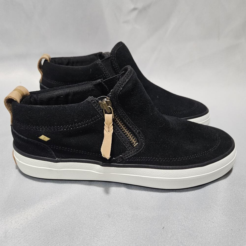 Sperry Top Sider Shoes Womens 6 Black Crest Lug Sneakers Suede Slip On STS86853 - Picture 3 of 7